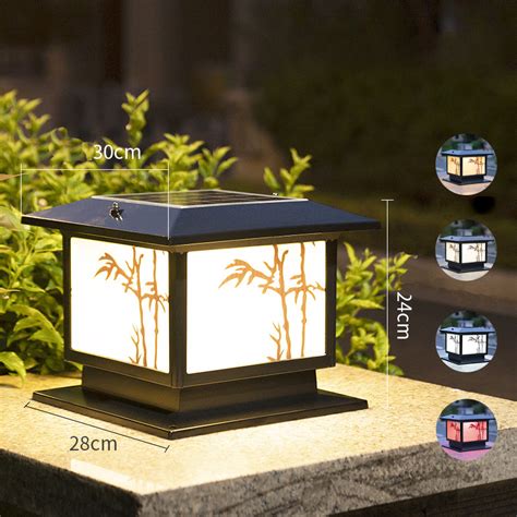 gate light outdoor lamp|2024NEW 】 Solar Gate Pillar Light LED 4 Tricolor Outdoor Lamp .